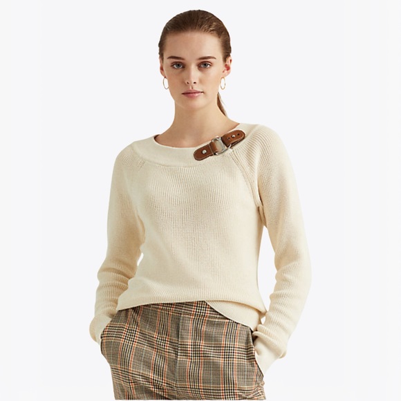 Ralph Lauren Buckle Women’s Sweater - Size: M/L - Picture 1 of 17